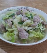 BẮP CẢI TRẮNG XÀO THỊT HEO