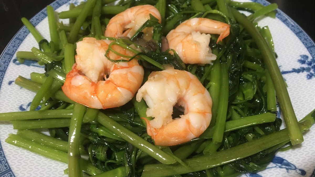 RAU MUỐNG XÀO TÔM