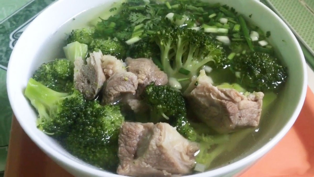 BÔNG CẢI XANH NẤU XƯƠNG