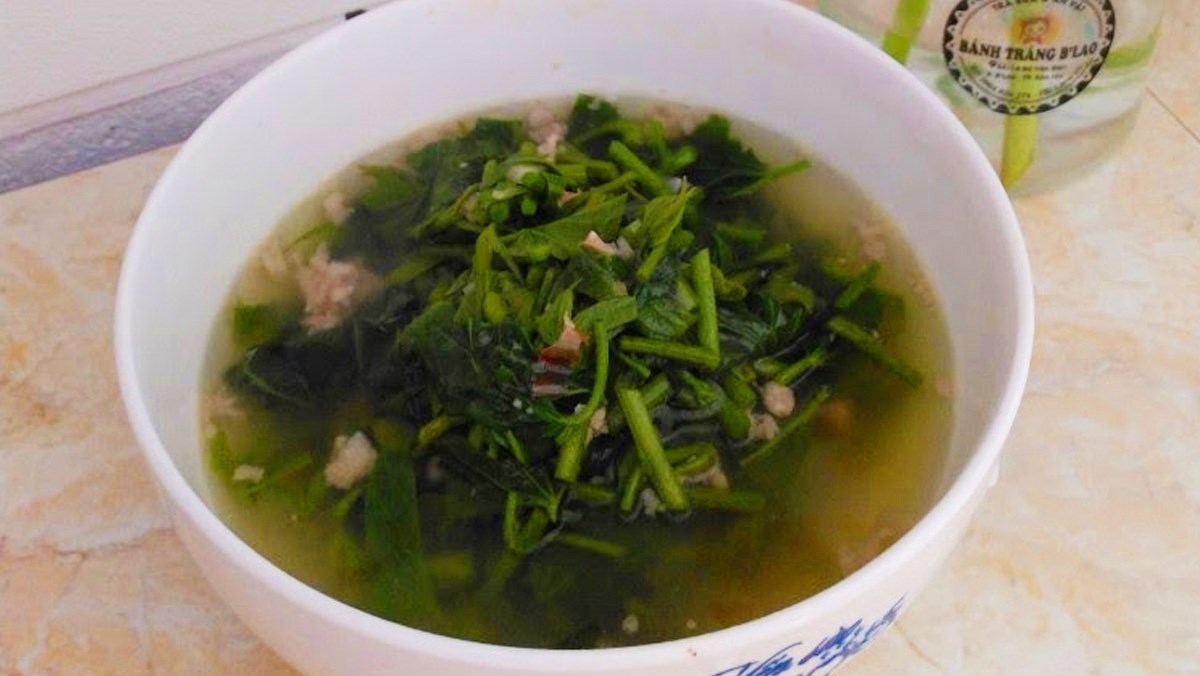 RAU LANG NẤU CANH THỊT BẰM