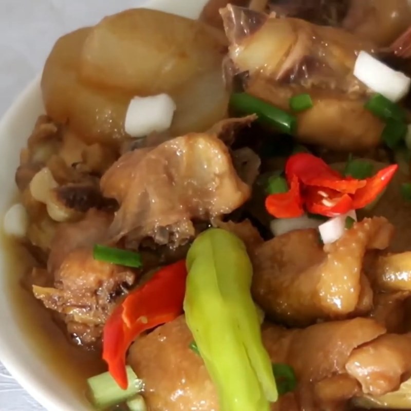 GÀ KHO CỦ CẢI TRẮNG