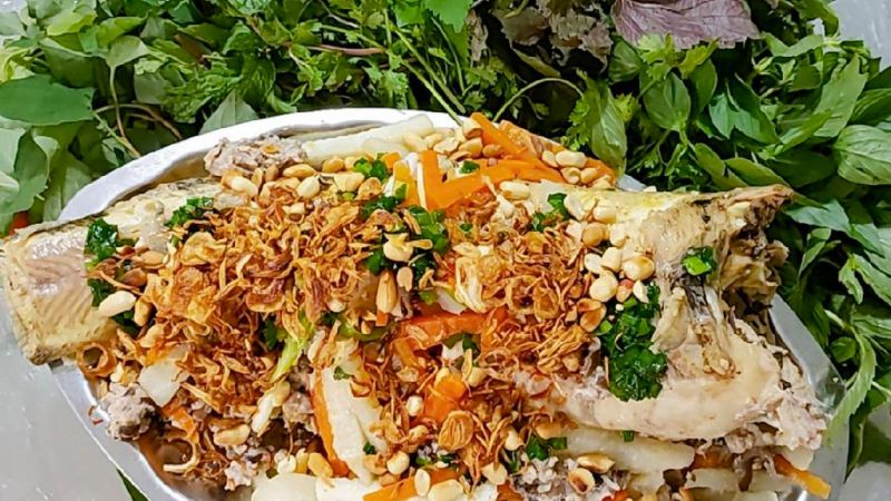 CÁ LÓC HẤP CỦ SẮN