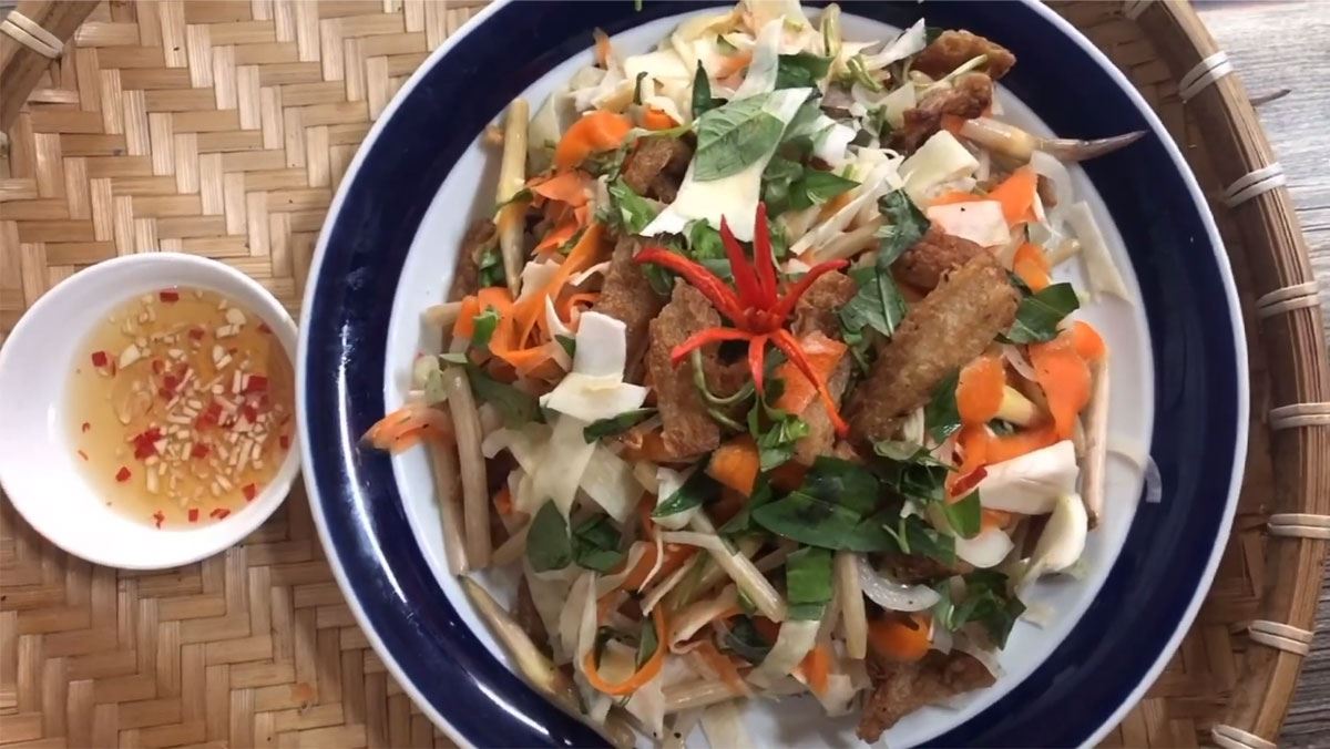 GỎI CỦ HŨ DỪA CHAY