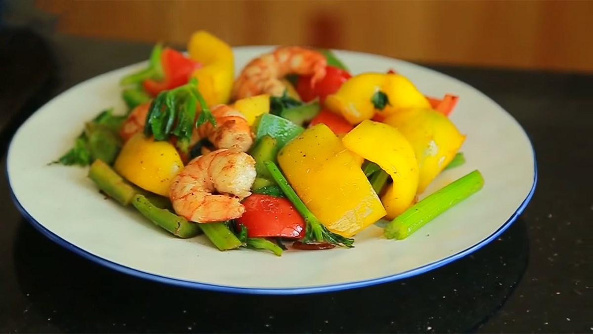 ỚT CHUÔNG XÀO TÔM