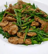 BÔNG HẸ XÀO THỊT BÒ